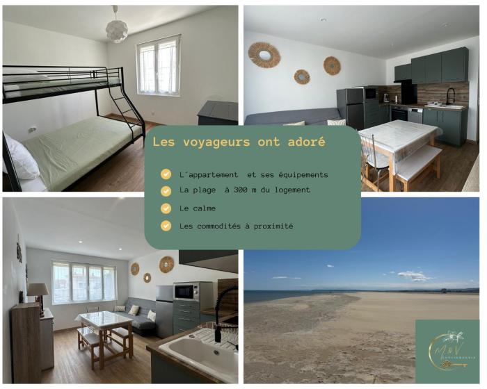 T2 près du port et plage,5 couchages,Narbonne Plage