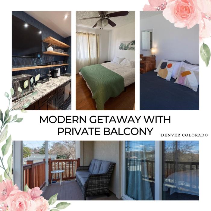 Modern Getaway with Private Balcony