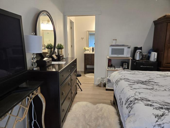 Private master bedroom in a farmhouse