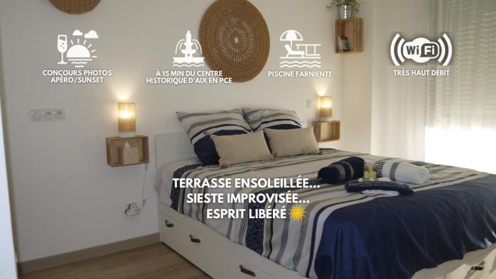 Le Patio Phocéen Studio avec Terrasse et Piscine près d Aix en Provence