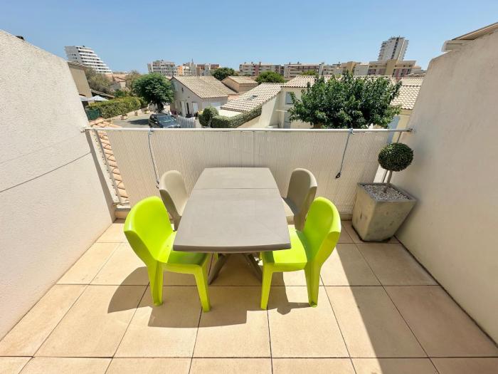 Appartement T2 climatisé avec terrasse à Valras-Plage pour 3 personnes - FR-1-781-108