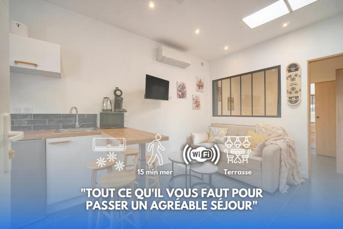 VCA House -5 appartements - 15Min Mer- Wifi-Clim