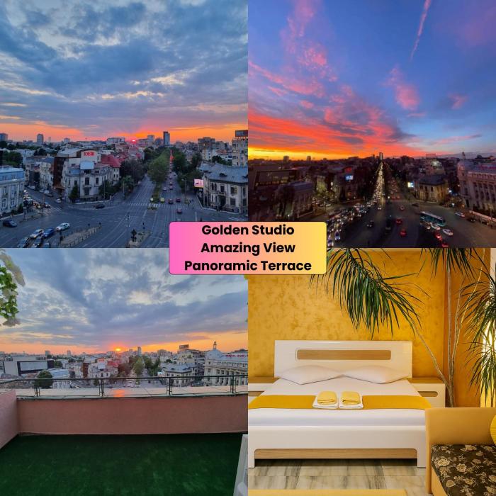 Golden Studio- Panoramic View with Terrace
