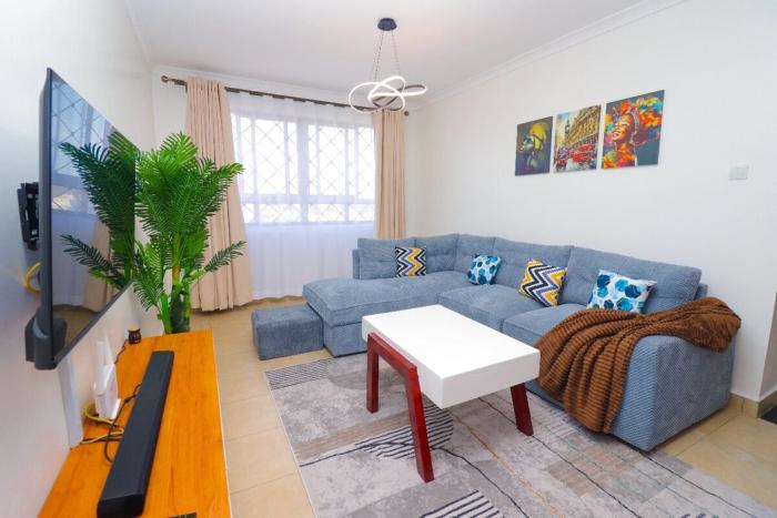 Modern 3BR Apartment near JKIA and SGR with Free Parking