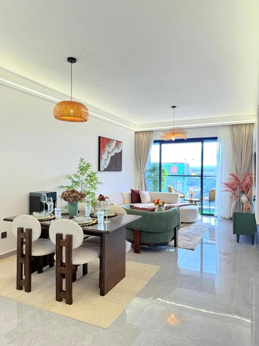 newly furnished two bedroom apartment with swimming pool fully equipped gym children playground ample parking space and unbeatable scenic city views