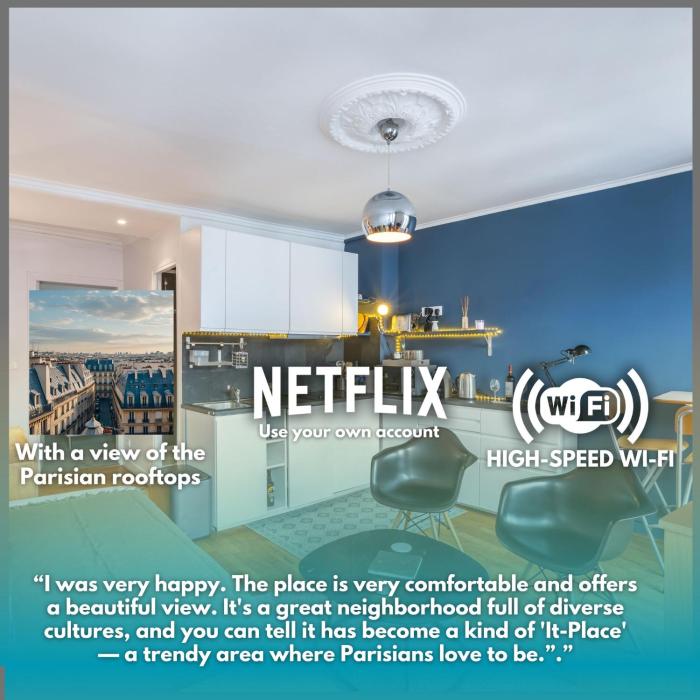 Lovely Central Paris Apartment with Rooftop View