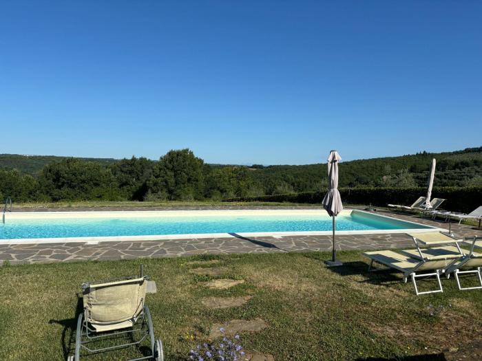 Badia a Passignano con piscina