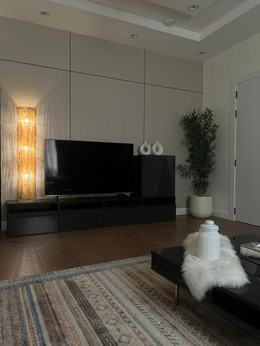 Luxury apartment with bedroom and living room