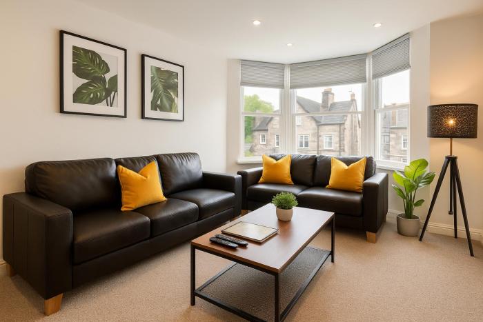 8 Person, 4 Bedroom Light, Warm & Modern Apartment