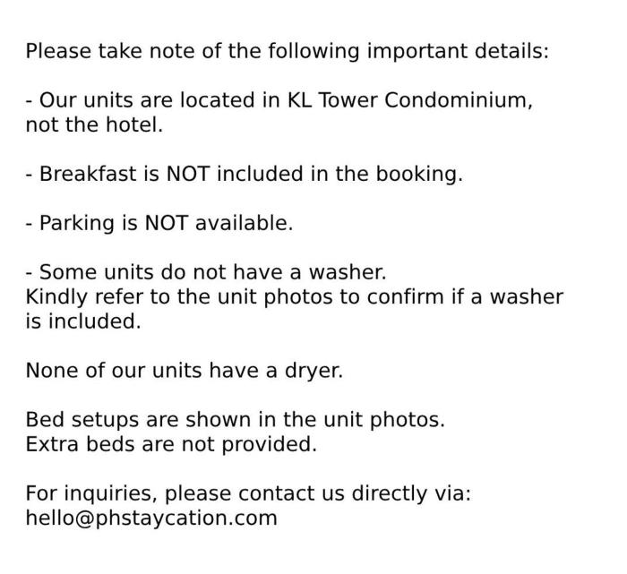 KL Tower Makati Apartments by PH Staycation