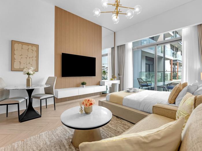 Waves - Modern JVC Studio with Balcony