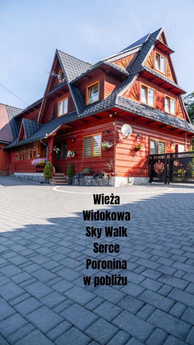 Gościniec U Ani - pod wieżą widokową Sky Walk, nieopodal szlaków na Polane Rusinową , Gęsią Szyje, Polane Zgorzelisko , Tarasówke i Palenice