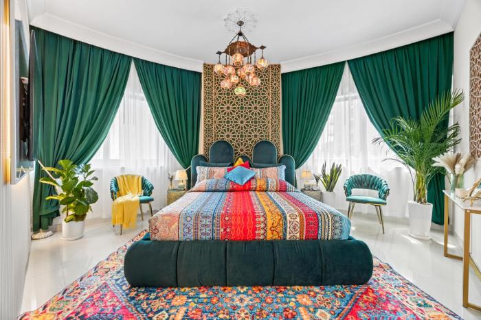 1BR Full Burj View 1 min to Dubai Mall Arabic Vibe