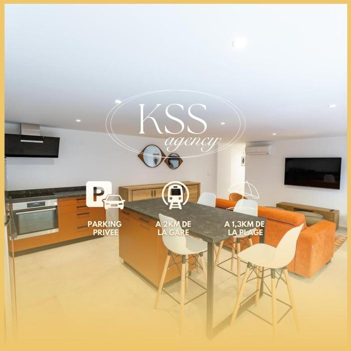 Appart Hotel 2 Chambres - cuisine - parking