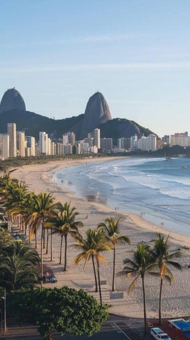 Copacabana perto do mar Rio de Janeiro
