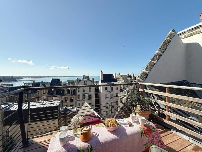 La Rose du Roc - Maison 4 niveaux, terrasse vue mer