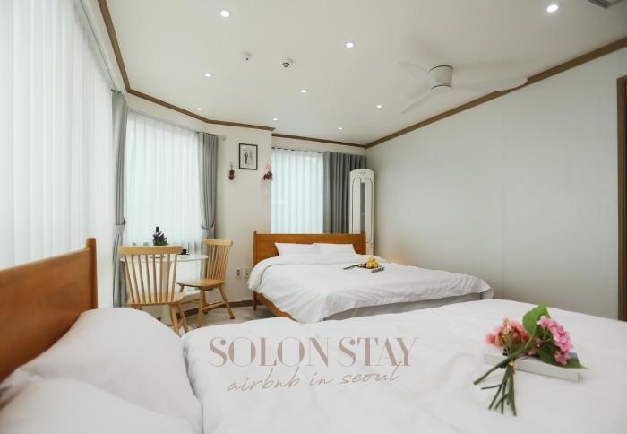 등촌역30초,방3,퀸침대5,욕실2,10인,에어컨,주차,짐보관무료,호텔침구,엘리베이터,세탁기,건조기