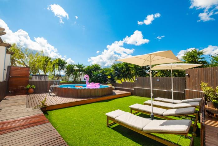 Luxe villa for 8 - Private Pool -AC -BBQ Area - Patio - 160Mbps - Olives - Palm - vineyard