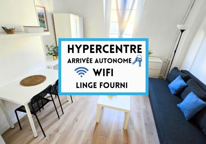 3 Central Tours Bleu - Proche de tous commerces