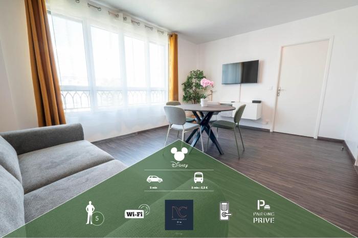 Disneyland-Paris, 5 pers, Wifi, Parking privé