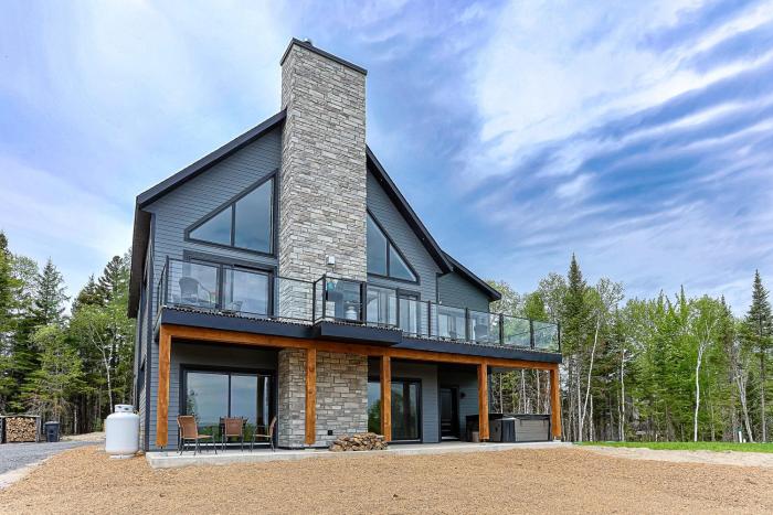 Chalet Neuf Avec Spa - Horizon Des Coteaux