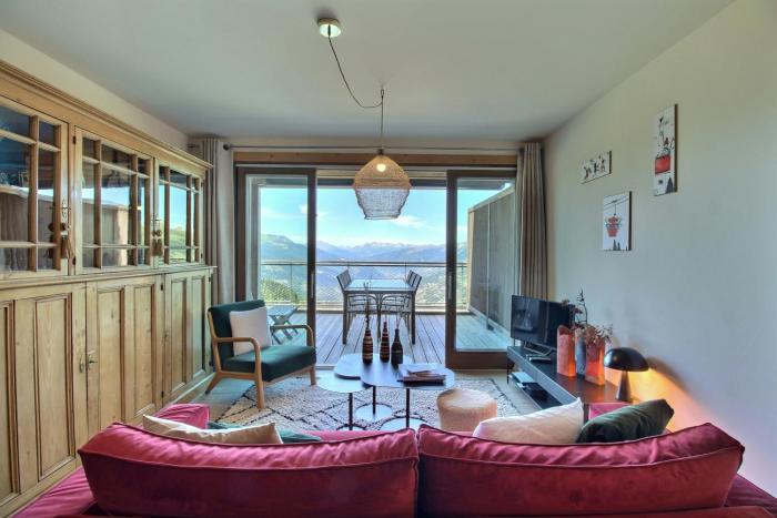 ARC 1600, LE RIDGE, Appartement 08 personnes Vue Montagne - ski aux pieds - Sauna, Hammam, Piscine