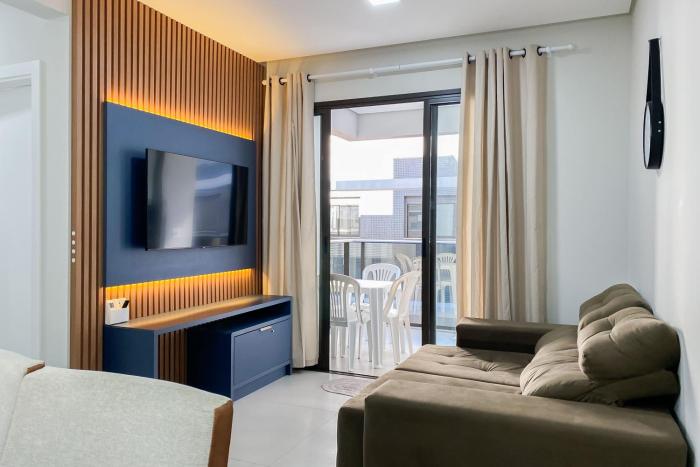 Há 250 metros do mar, apto novo na praia de Palmas - 0141