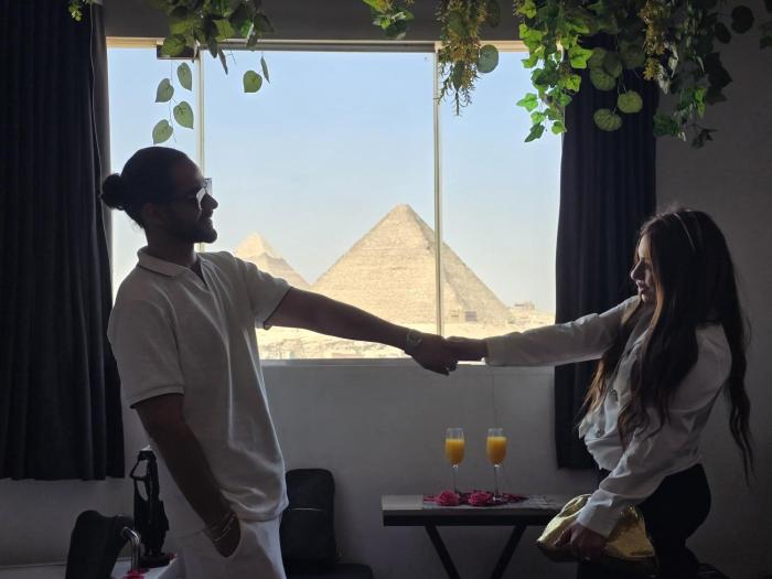 Pharaoh pyramids view 2