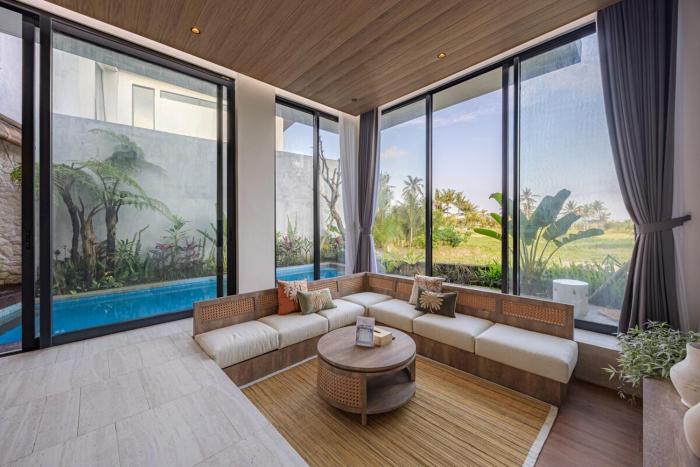 3BR Rice Field Family Villa with Pool & Daily Breakfast by Santi Management