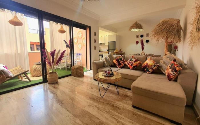 Peaceful one terrace suite, gueliz