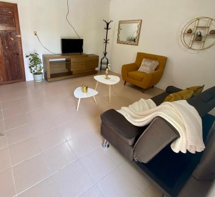 The house of flowers with a courtyard of warm lights