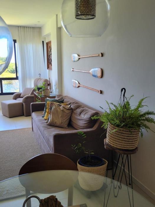 Flat Vista Lago Perto do Mar em Guarajuba