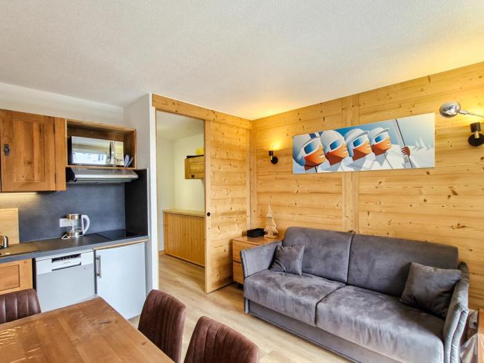 Studio rénové avec cabine à Flaine, balcon ensoleillé - FR-1-425-201