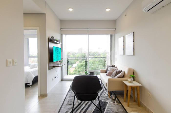 Modern apartment 700m from Shopping Mcal Lopez