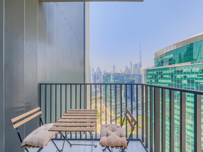 TRPS - Ahad Residences, Business Bay - Full Burj Khalifa View - Modern Furnished Studio