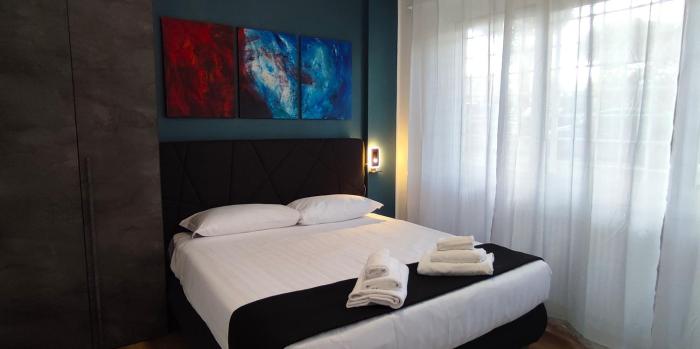 Ancient Rome Colosseum modern and bright apartment