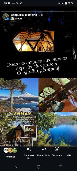 Domo conguillío glamping