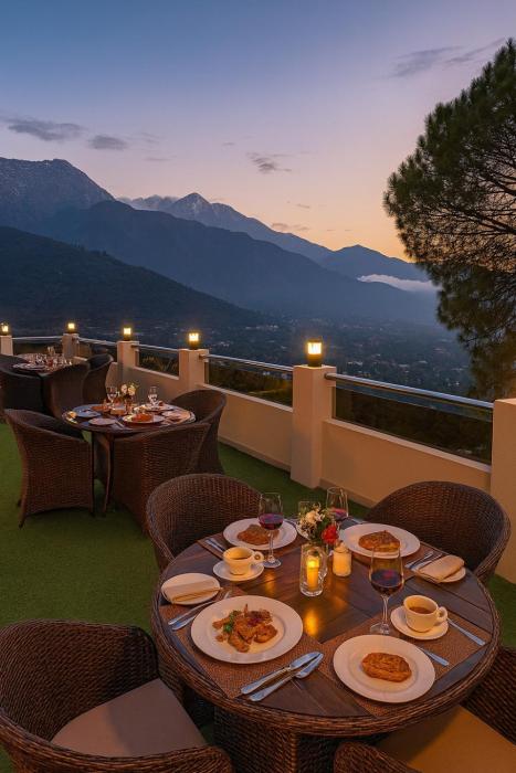 The Four Season Dharamshala # Centrally Heated & Air Cooled # Scenic Mountain View # Big Parking # Near Market # Top Rated # Most Awarded # Premium Rooms # Bar # Terrace # Lift # Property Of The Year##BY Royal castle ##