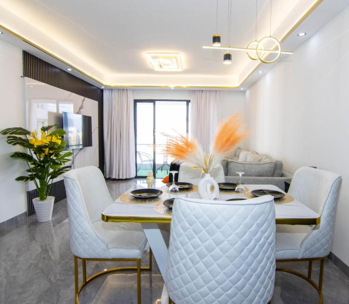 modern living three bedroom apartment with swimming pool fully equipped gym ample parking space children playground and a relaxing rooftop with breathtaking city views