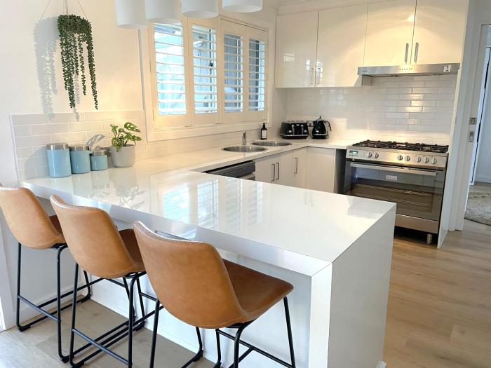 5min walk to beach and center