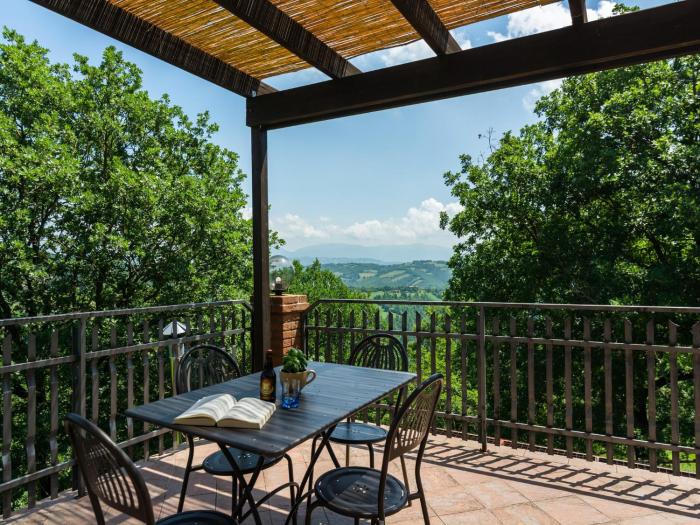 Farmhouse in hilly area in Gubbio with pool