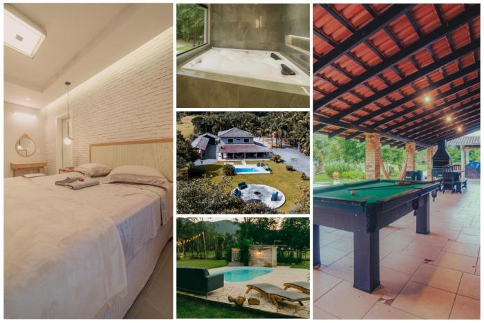 Recanto Vultuoso Paraíso na Estrada Bonita com piscina aquecida Hidro Quadra de areia e Area de lazer completa