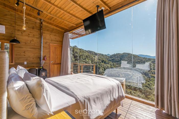 Cabana acolhedora cjacuzzi na serra VST015