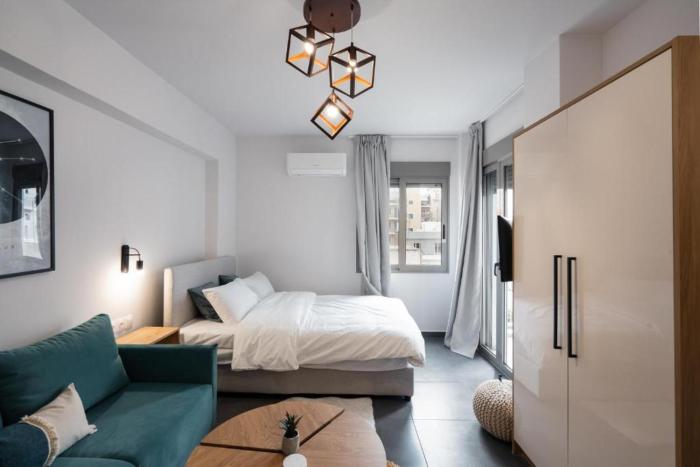 Stylish studio with cozy balcony