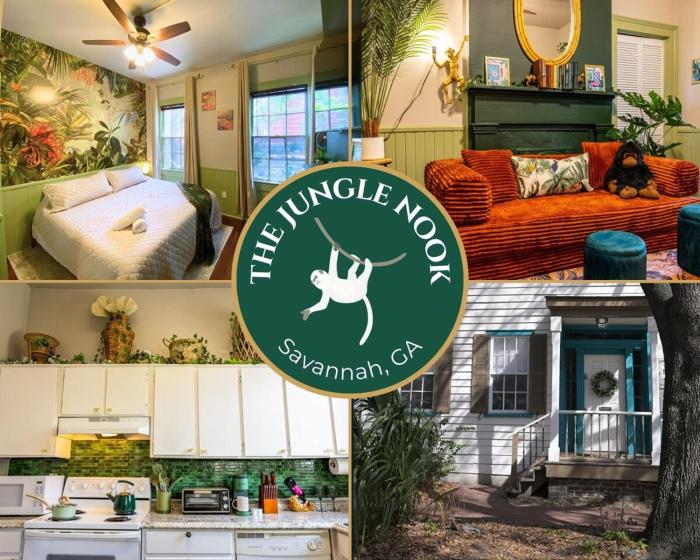 The Jungle Nook - Themed Getaway,Backyard,Grill