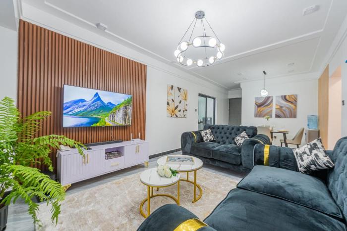 classy executive two bedroom apartment with fully equipped gym ample parking space swimming pool children playing ground area and amazing scenic views