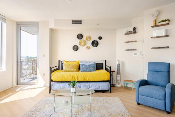 Downtown Silver Spring 2BR Skyline Balcony Suite Walkable to DC Metro LuxePad