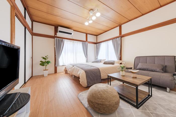 Private 1K Flat with 2 Single beds and sofa-bed, Near Tokyo & Quiet Area, 202
