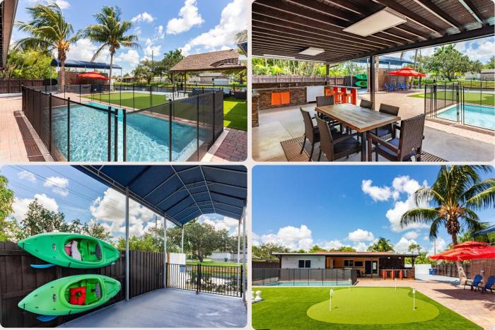 Waterfront 3BR with Pool Tiki Hut & Mini Golf
