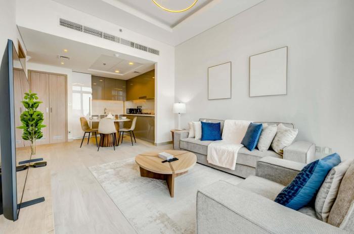 TRPS - Farhad Azizi, Al Jaddaf - Premium 1BR, Furnished with Pool View